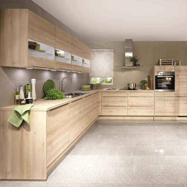 Stylish Wood Grain Kitchen Cupboard CK014