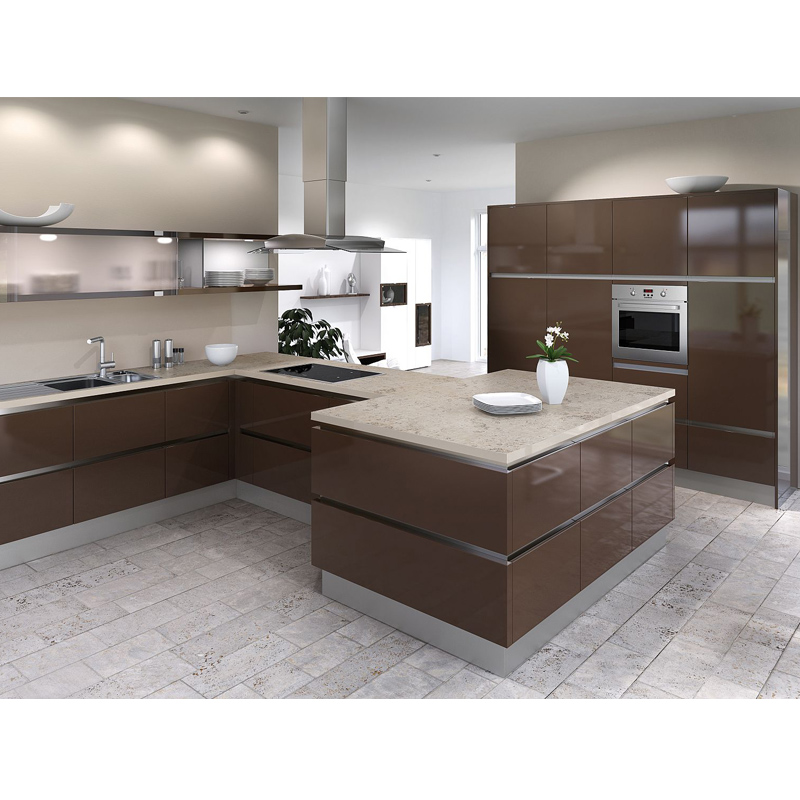 Coffee Color Modern Kitchen Cabinet CK079