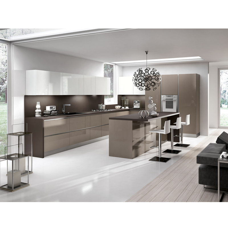Coffee Color Customized Kitchen Cupboard CK045