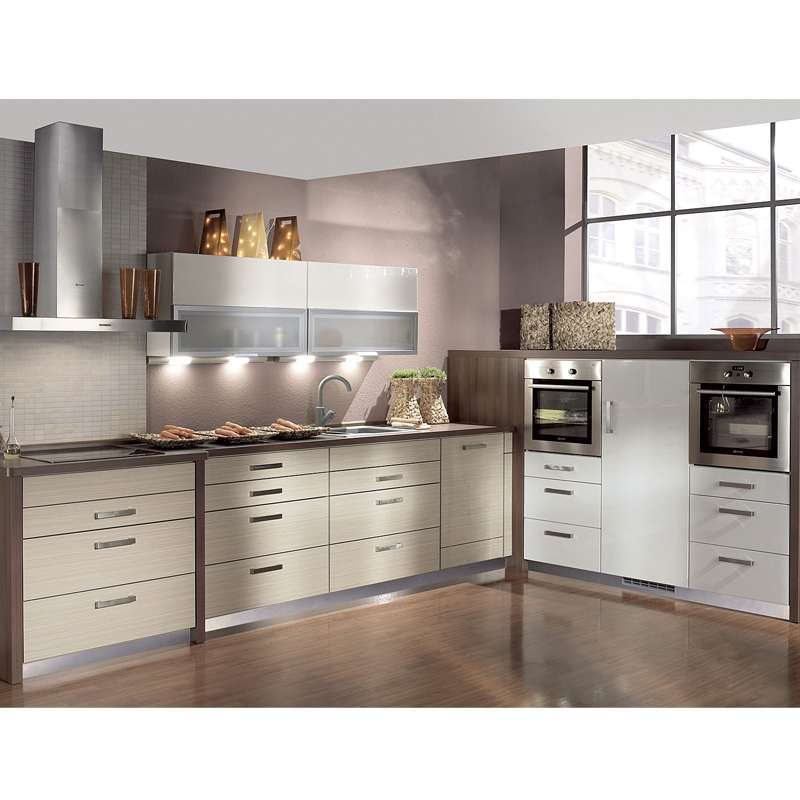 Custom Thermofoil Fiberboard Kitchen Furniture with Drawers CK202