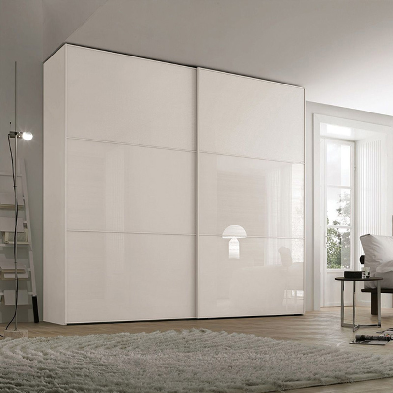 Cream Glass Wardrobe Furniture CW059