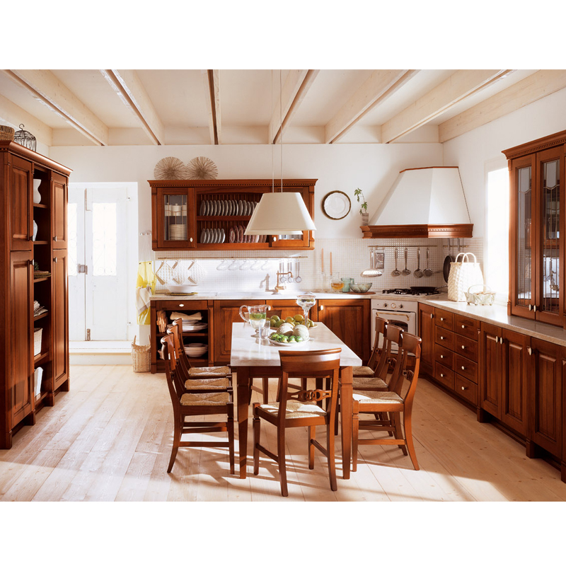 Traditional country timber kitchen furniture made from China CK207
