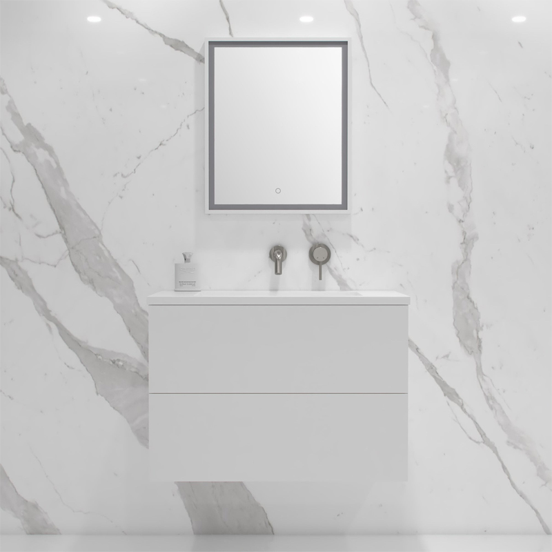 Simple Modern Bath Vanity with Integrated Basin CB006