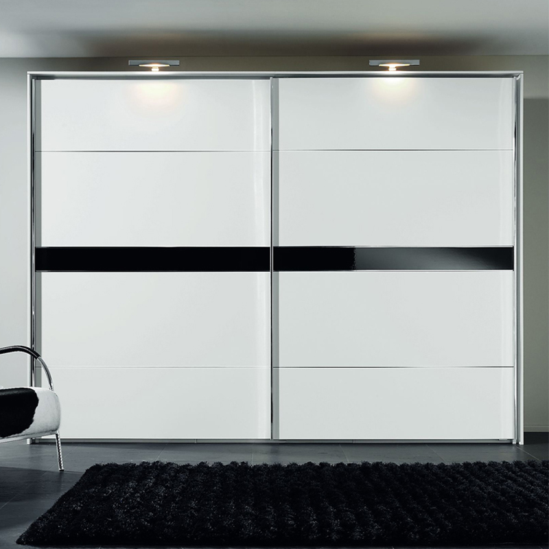 White and black sliding door robe for townhouse CW108