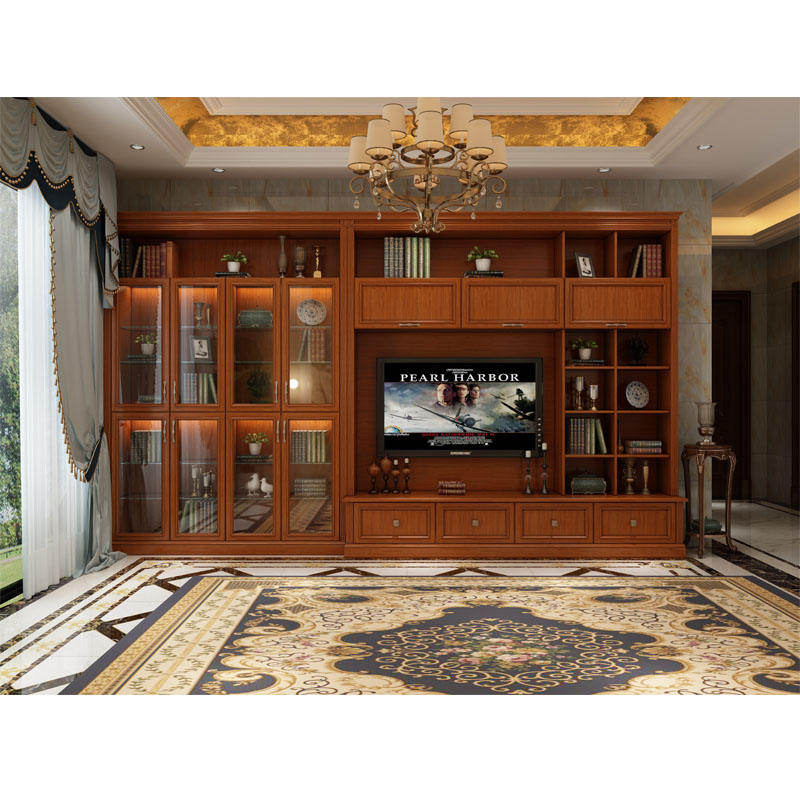 Red Solid Wood TV Cabinet CT010