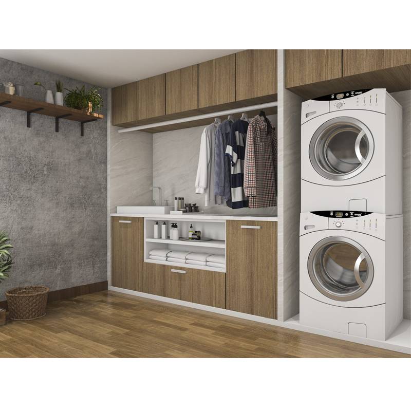 Wood Grain Laundry Cupboard CL042