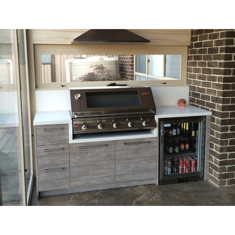 Assembled wooden melamine BBQ cabinet for terrace CQ013