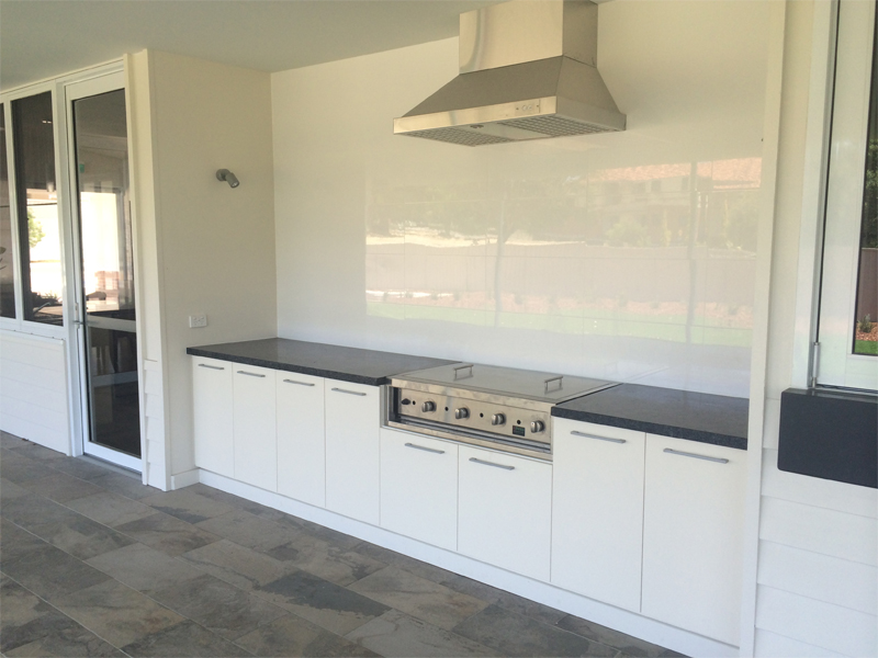 Australian white 2 pac BBQ cabinet made to order CQ003