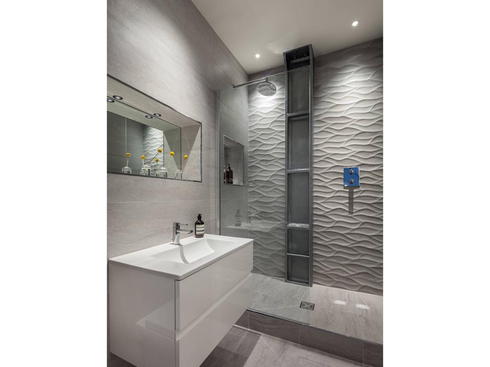 glossy modern ensuite design