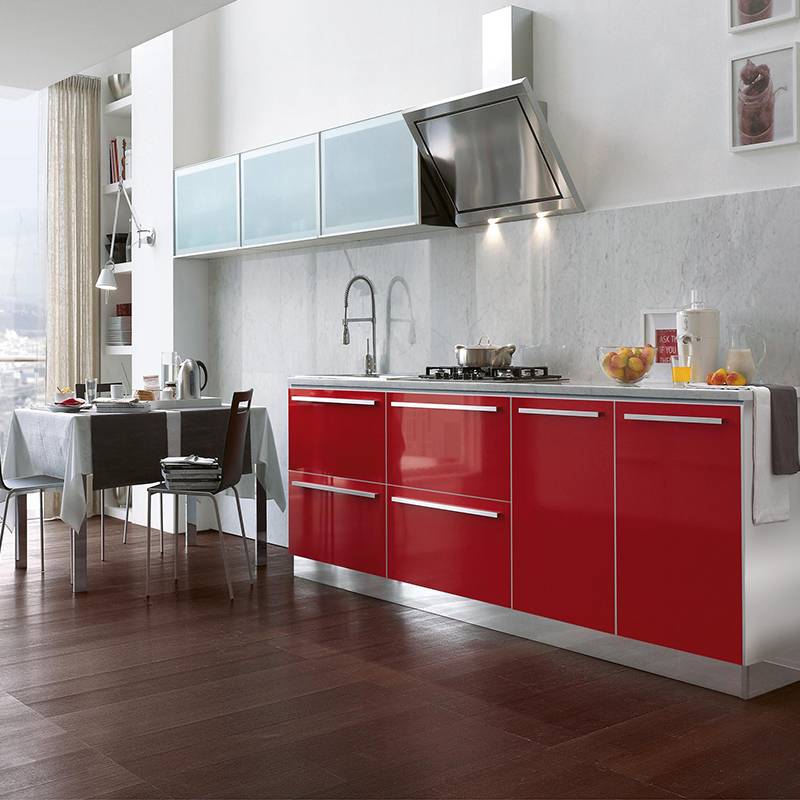 Red Acrylic Kitchen Cabinet CK161