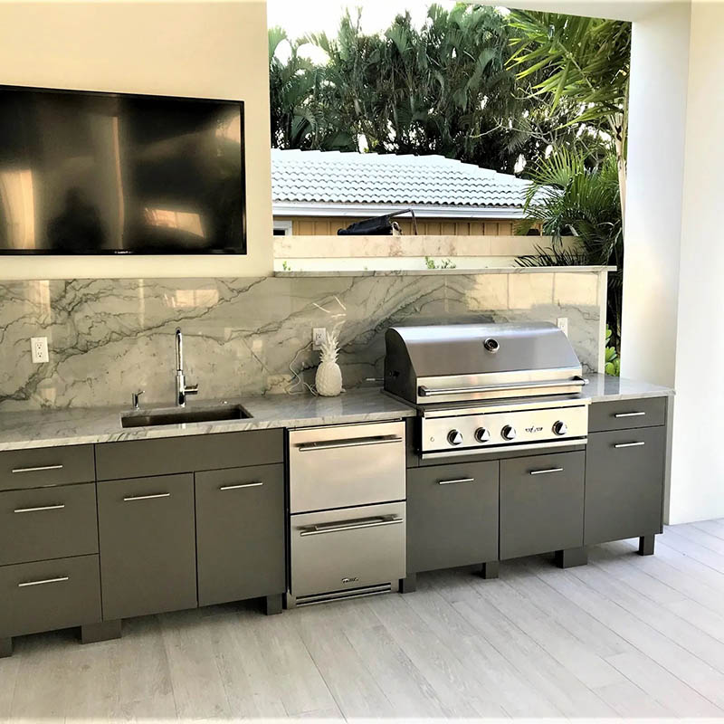 Modern style residence BBQ cabinet for veranda CQ015