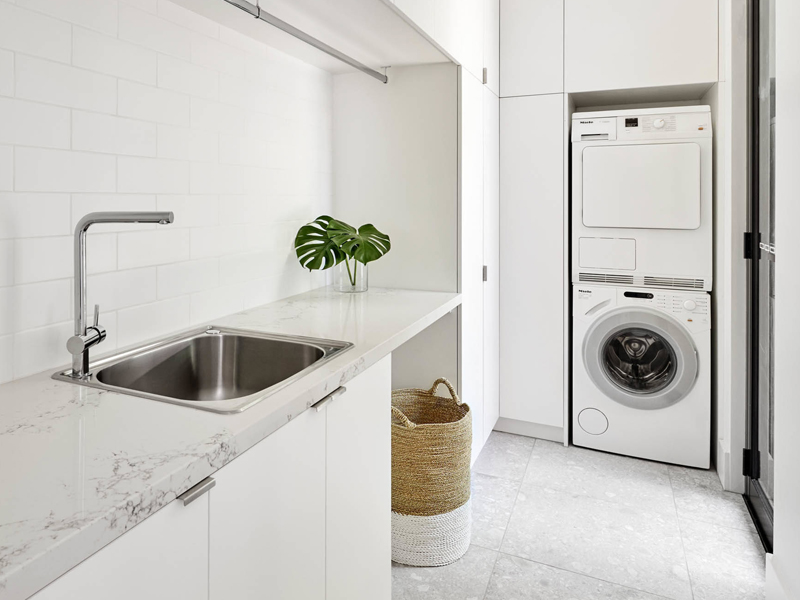 white laundry cabinet