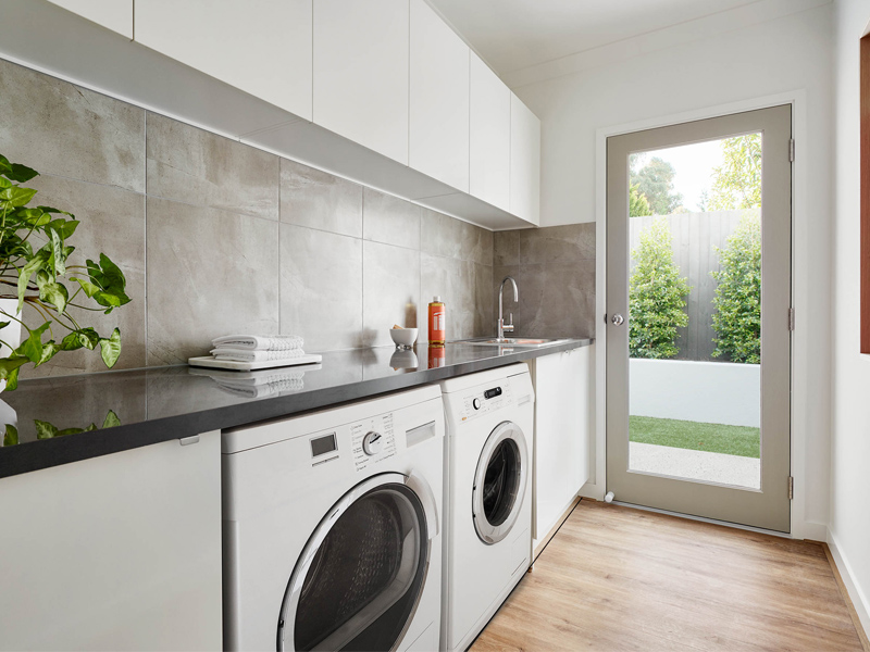 modern laundry cabinet