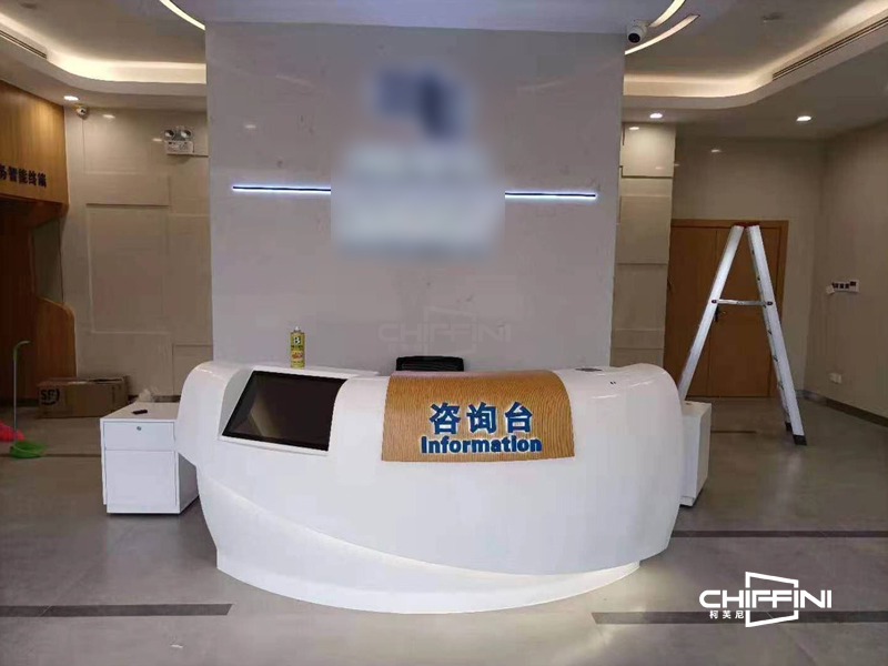 acrylic curved reception